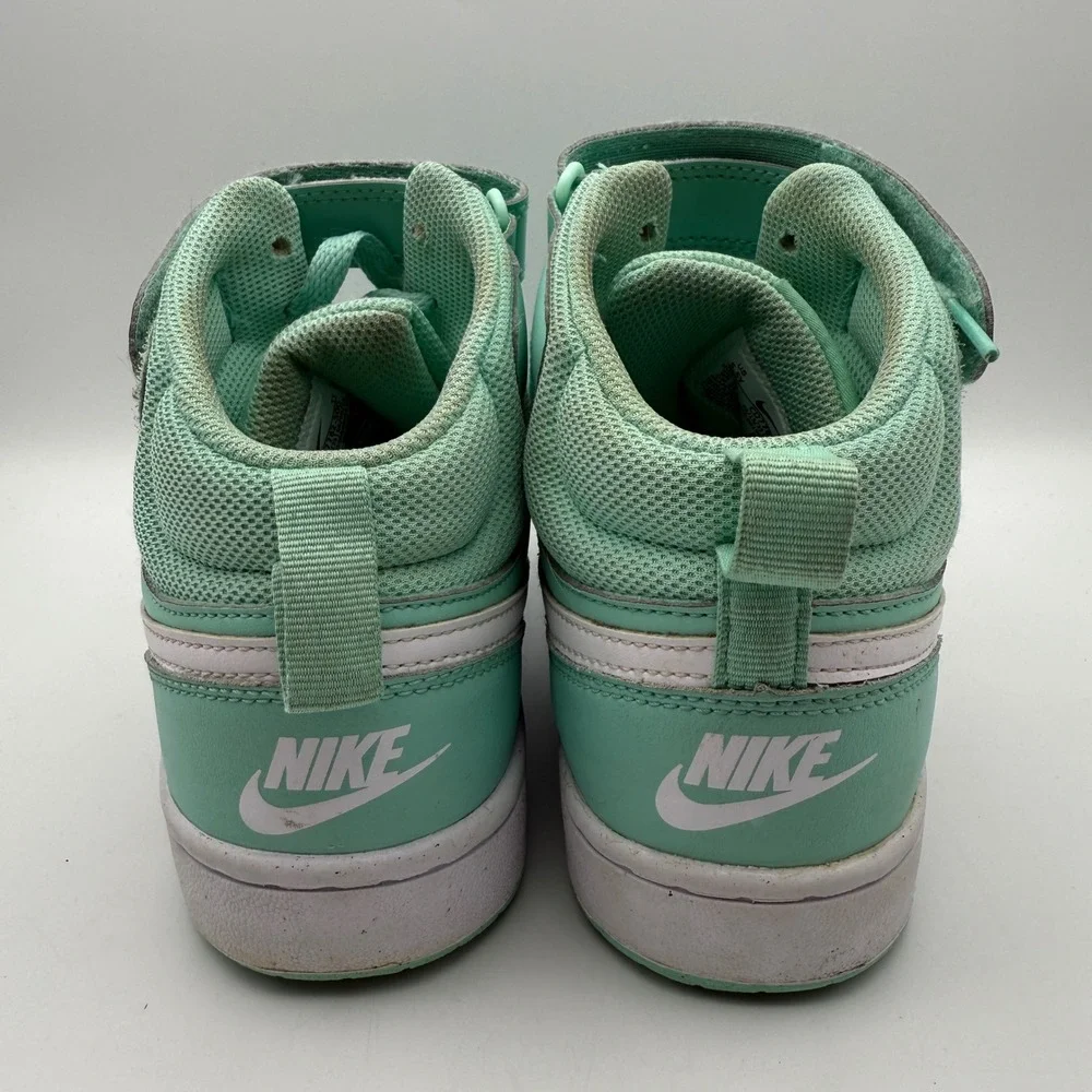 Nike Court Borough Mid 2 Mint Green Sneakers High Top‎ Shoes Kids Size 5.5Y